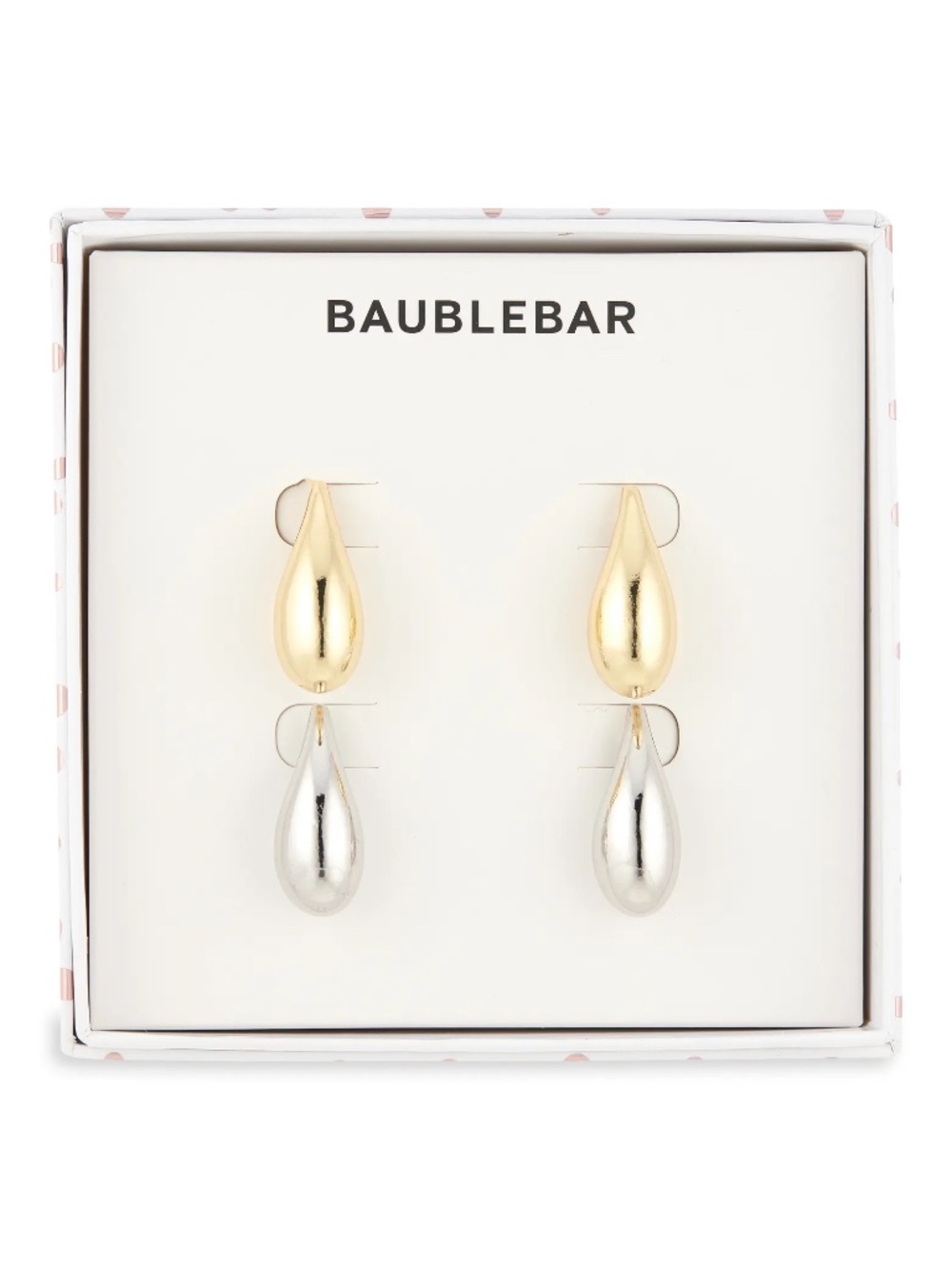 Baublebar Two-Tone Teardrop Stud Earrings